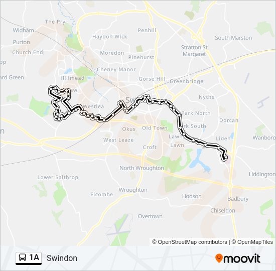 1A Bus Line Map