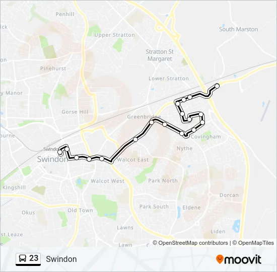 23 Bus Line Map