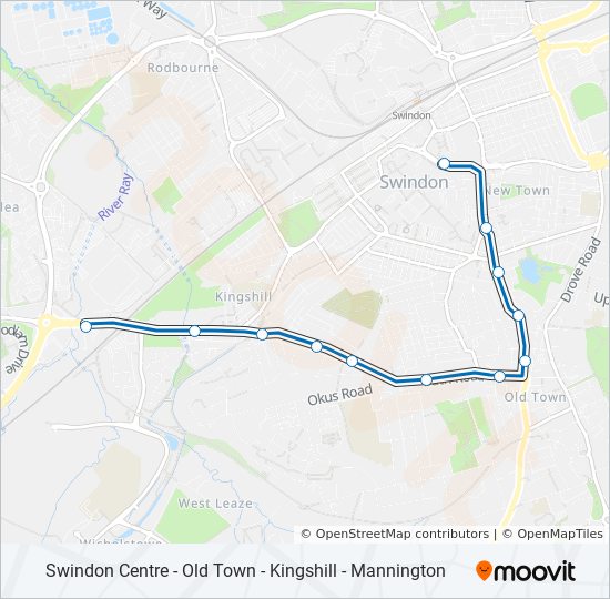 Swindon Old Town Map 25 Route: Schedules, Stops & Maps - Mannington (Updated)