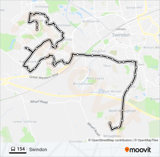 154 Bus Line Map