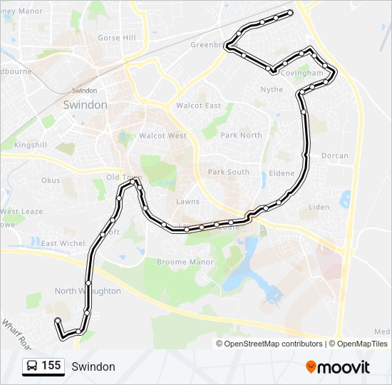 155 Bus Line Map
