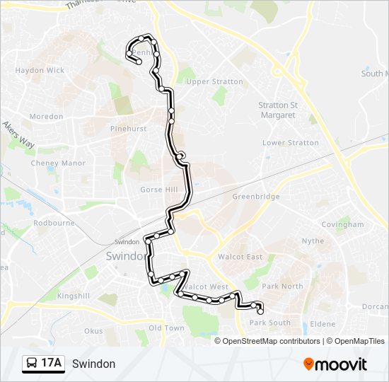17A Bus Line Map