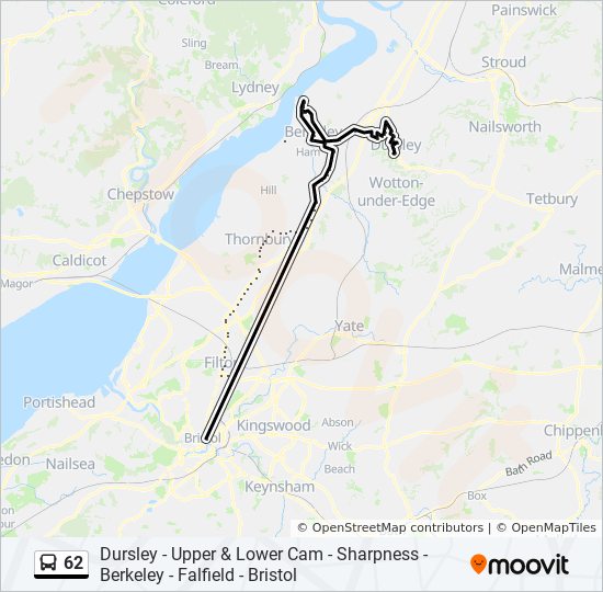 Bus 62 Route Map 62 Route: Schedules, Stops & Maps - Bristol (Updated)