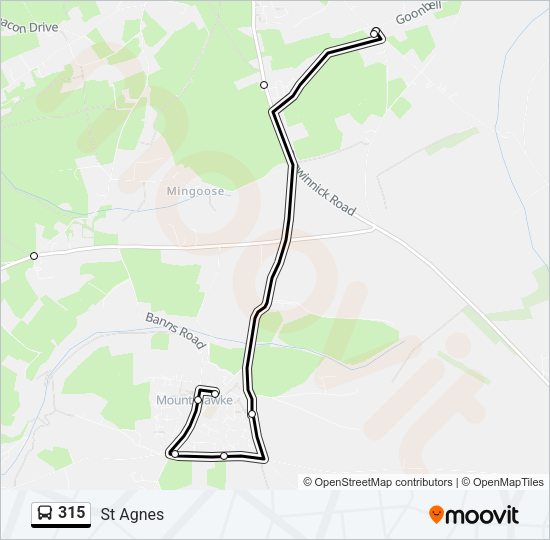 315 Bus Line Map