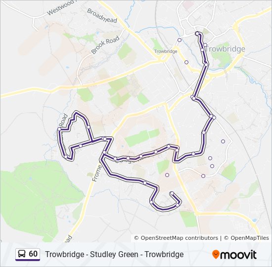 Bus 60 Route Map 60 Route: Schedules, Stops & Maps - Trowbridge (Updated)