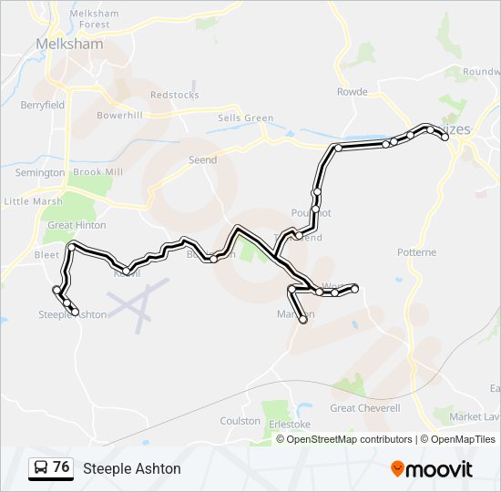 76 Bus Line Map
