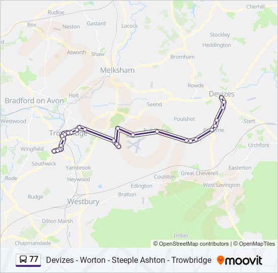 77 Route Schedules Stops Maps Devizes Updated 