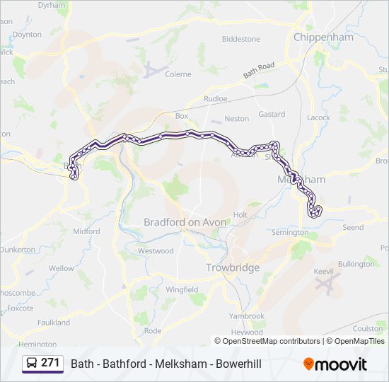 Bus Times In My Area 271 Route: Schedules, Stops & Maps - Bath City Centre (Updated)