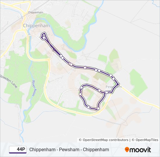 44p Route Schedules, Stops & Maps Chippenham (Updated)