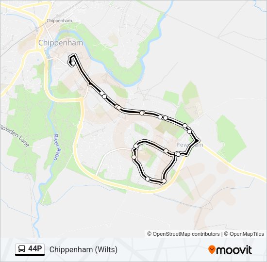 44P Bus Line Map