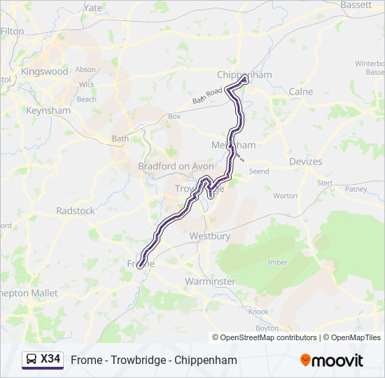 x34 Route: Schedules, Stops & Maps - Frome (Updated)