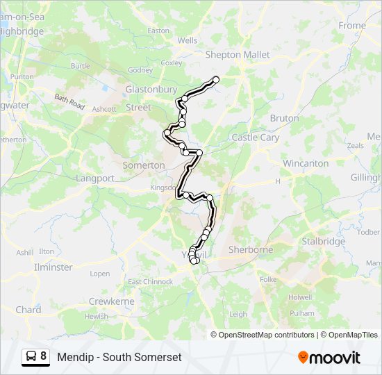 8 Bus Line Map