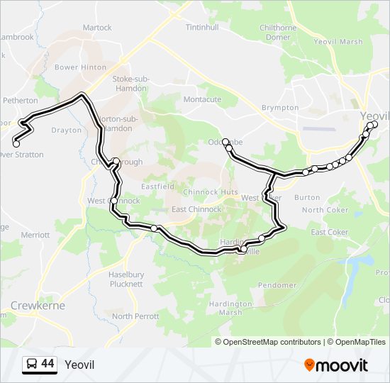44 Bus Line Map