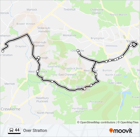 44 bus Line Map