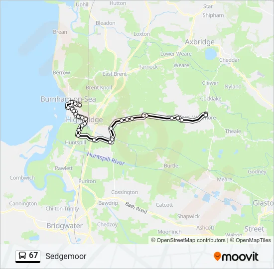 67 Bus Line Map
