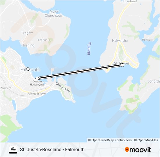 ST MAWES FERRY Ferry Line Map