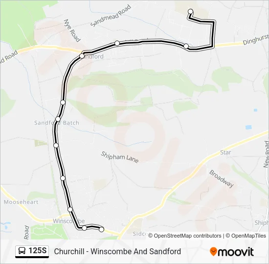125S Bus Line Map