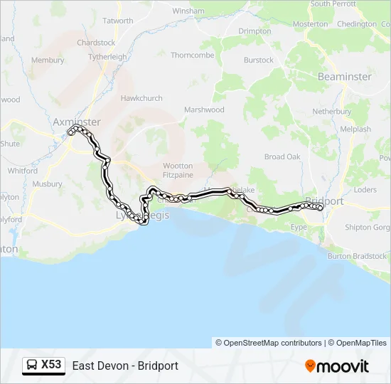 X53 Bus Line Map