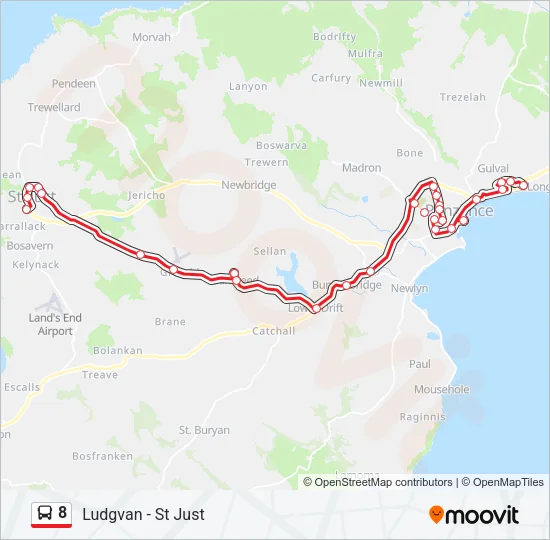 8 Bus Line Map