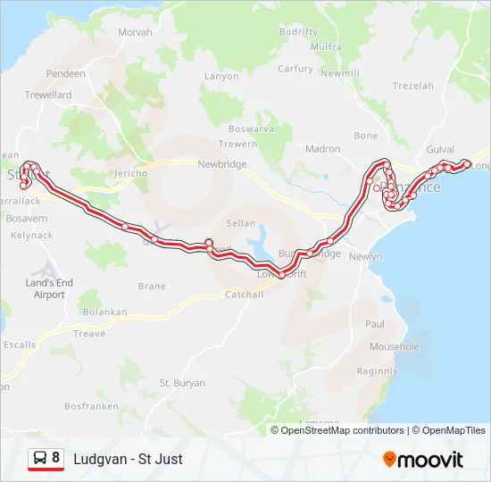8 Bus Line Map