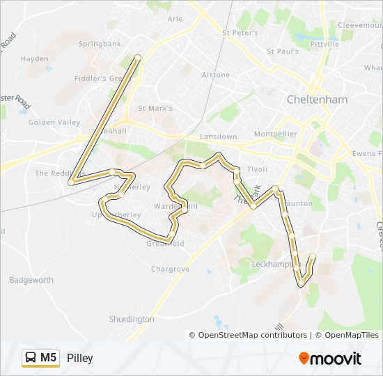 M5 Bus Route Map M5 Route: Schedules, Stops & Maps - Pilley (Updated)