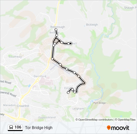 106 Bus Line Map
