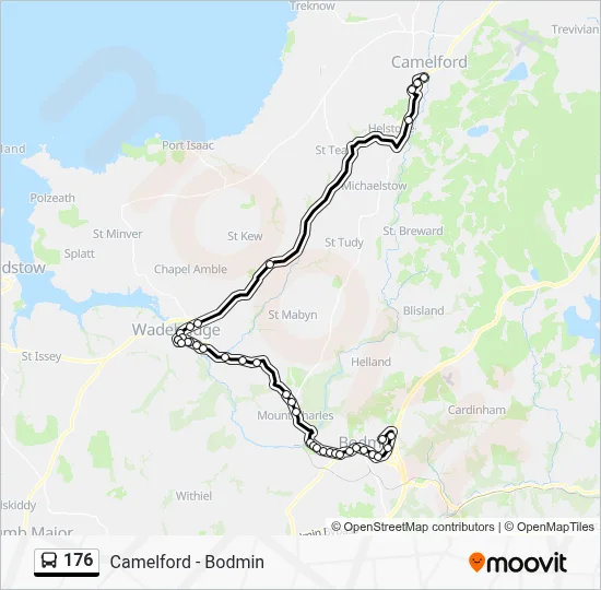 176 Route: Schedules, Stops & Maps - Camelford Clease Road (Updated)