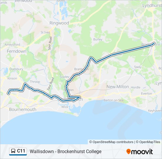 C11 bus Line Map