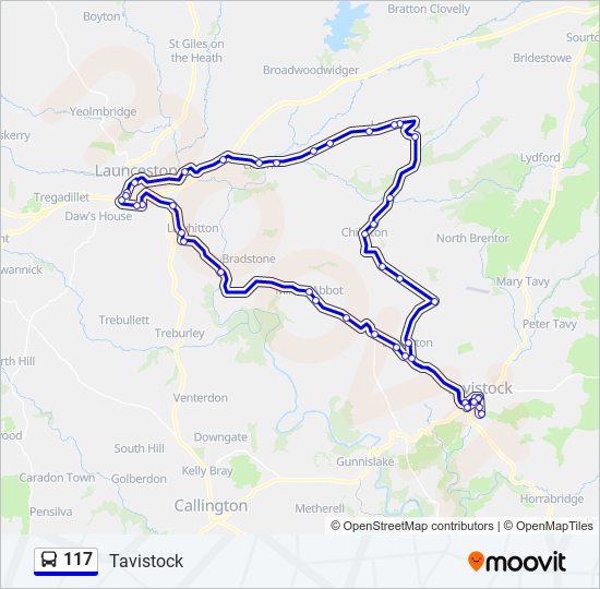 Bus 117 Route Map 117 Route: Schedules, Stops & Maps - Tavistock (Updated)