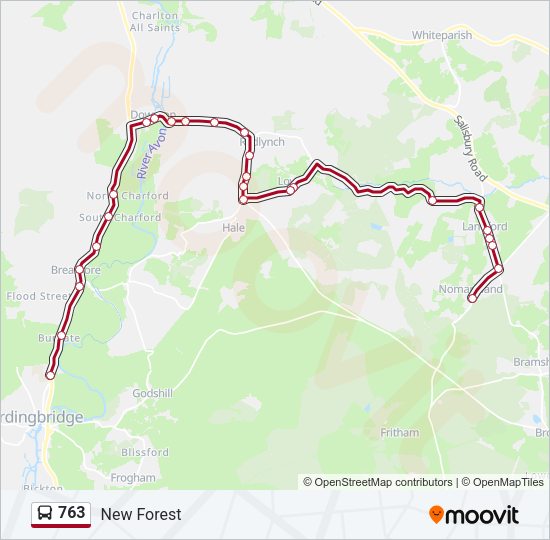 763 Bus Line Map