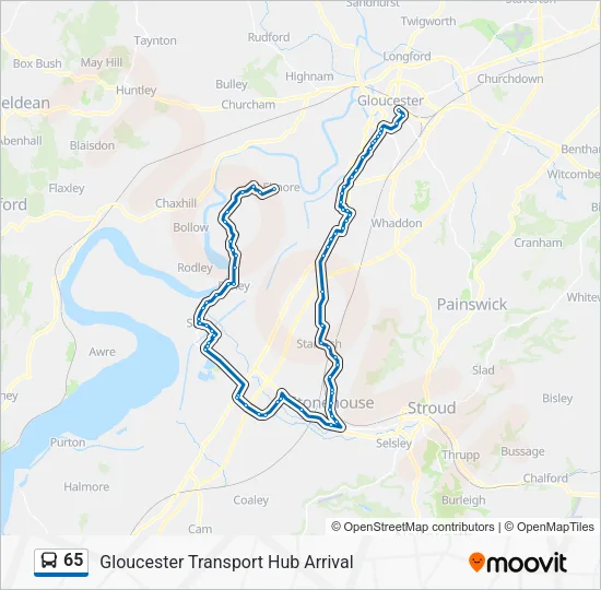65 Route: Schedules, Stops & Maps - Gloucester Transport Hub Arrival ...