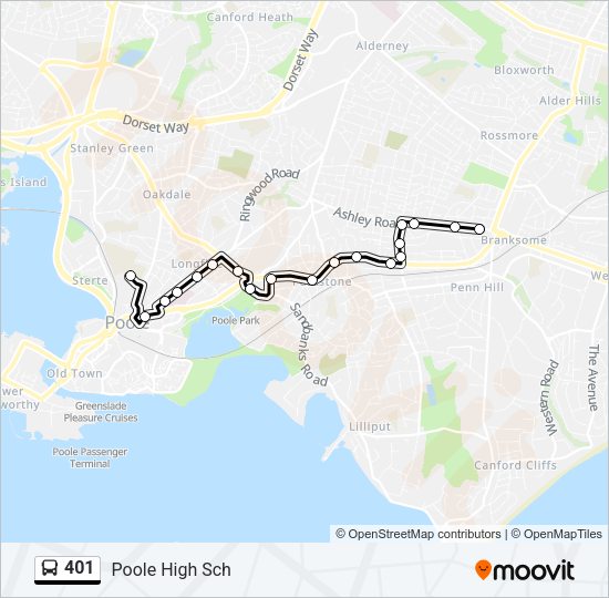 401 Bus Line Map