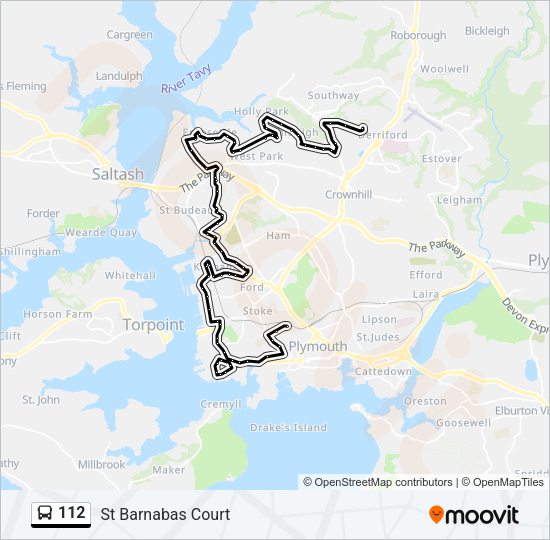 112 Bus Line Map