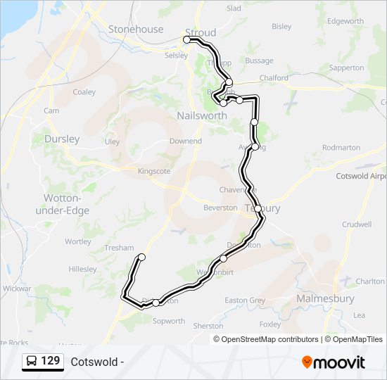 129 Bus Line Map