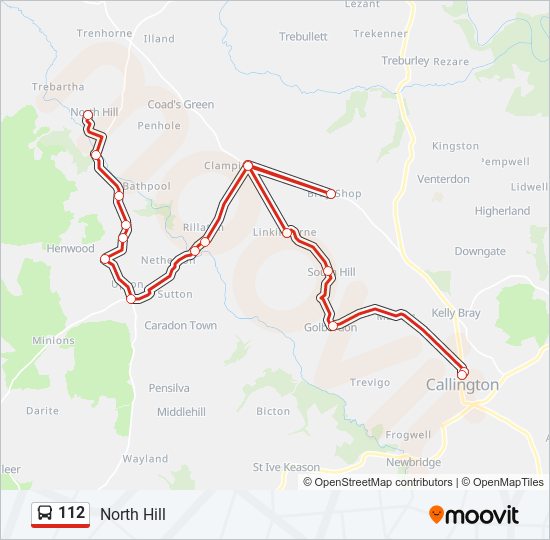 112 bus Line Map