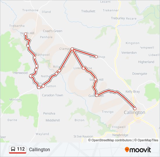 112 bus Line Map