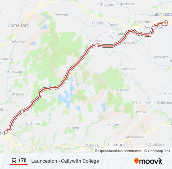 178 bus Line Map