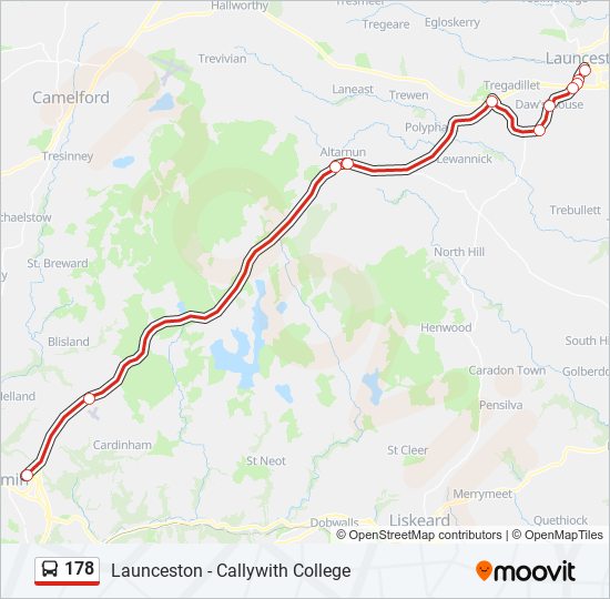 178 bus Line Map