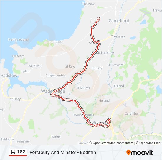 182 Bus Line Map