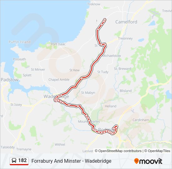 182 Bus Line Map