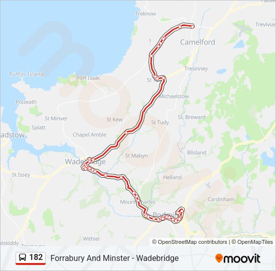 182 Bus Line Map