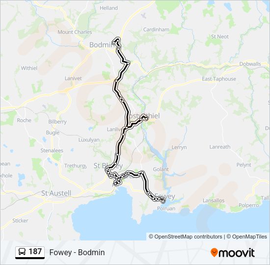 187 Bus Line Map