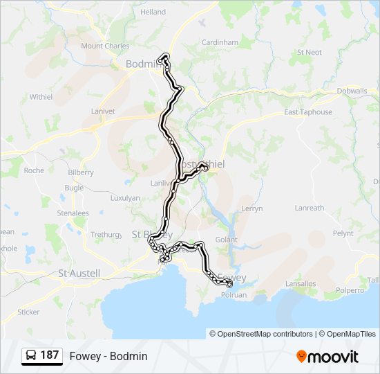 187 Bus Line Map