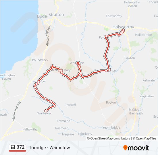 372 Bus Line Map