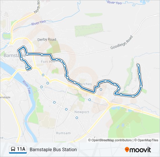 11A Bus Line Map