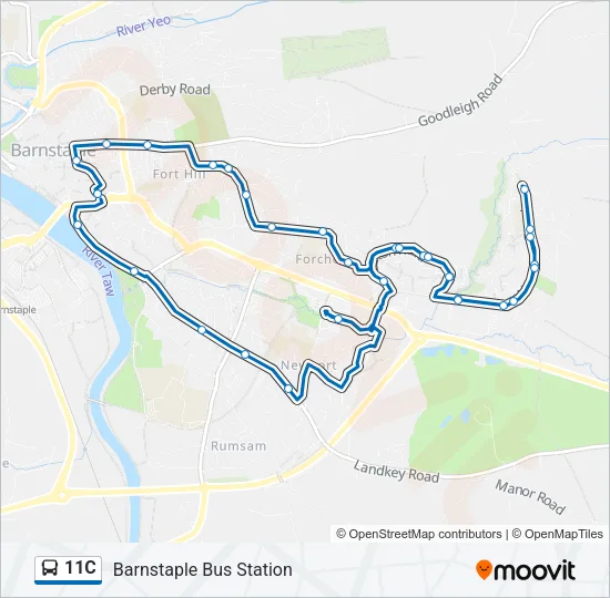 11C Bus Line Map