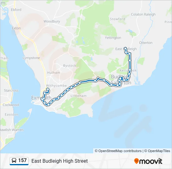 157 Route: Schedules, Stops & Maps - East Budleigh High Street (Updated)