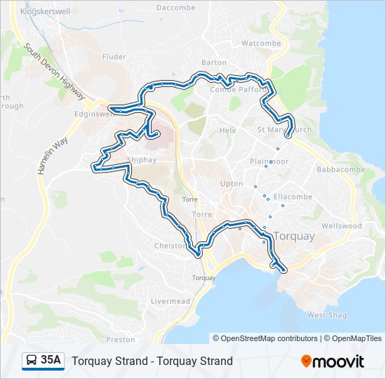 35A bus Line Map