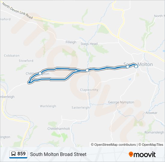 859 Bus Line Map