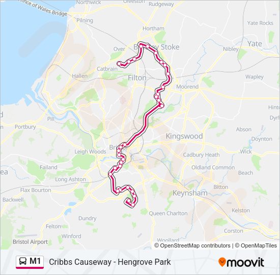 M1 Bus Line Map